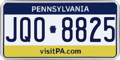 PA license plate JQO8825