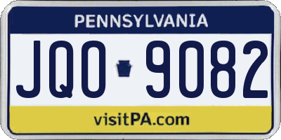 PA license plate JQO9082