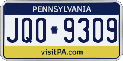 PA license plate JQO9309