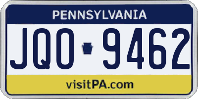 PA license plate JQO9462