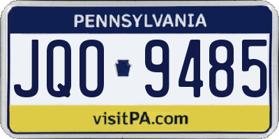 PA license plate JQO9485