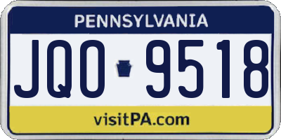 PA license plate JQO9518