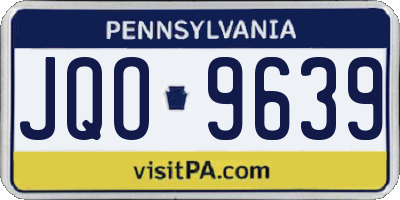 PA license plate JQO9639