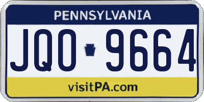 PA license plate JQO9664