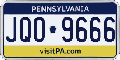 PA license plate JQO9666