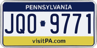 PA license plate JQO9771
