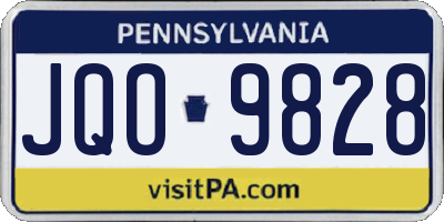PA license plate JQO9828