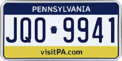 PA license plate JQO9941