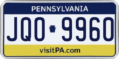 PA license plate JQO9960