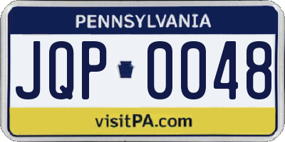 PA license plate JQP0048