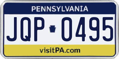 PA license plate JQP0495