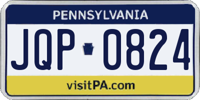 PA license plate JQP0824