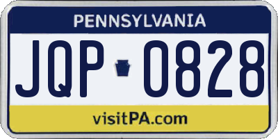 PA license plate JQP0828