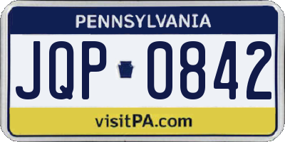 PA license plate JQP0842