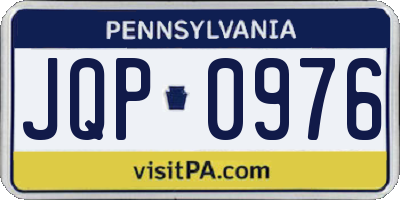 PA license plate JQP0976