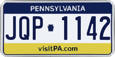 PA license plate JQP1142