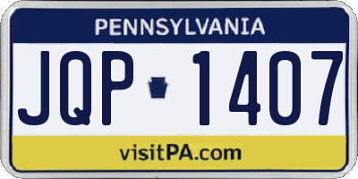 PA license plate JQP1407
