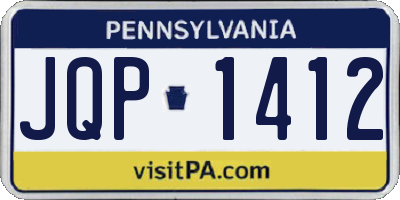 PA license plate JQP1412