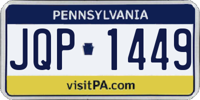 PA license plate JQP1449