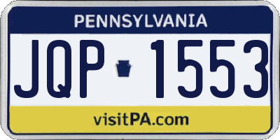 PA license plate JQP1553