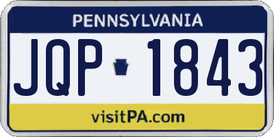 PA license plate JQP1843