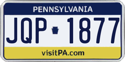 PA license plate JQP1877