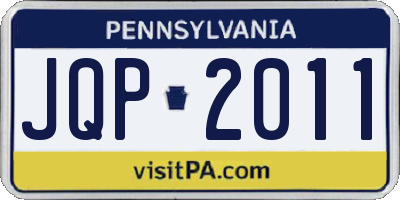 PA license plate JQP2011