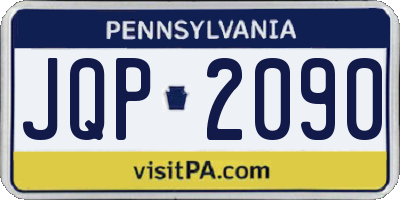 PA license plate JQP2090