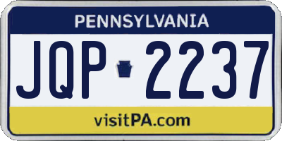 PA license plate JQP2237