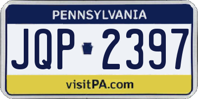 PA license plate JQP2397