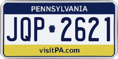 PA license plate JQP2621