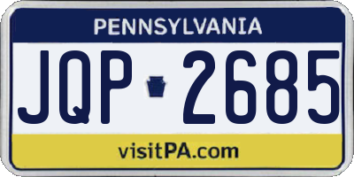 PA license plate JQP2685