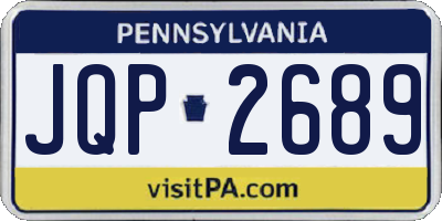 PA license plate JQP2689