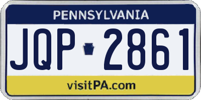 PA license plate JQP2861