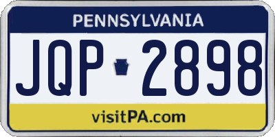 PA license plate JQP2898