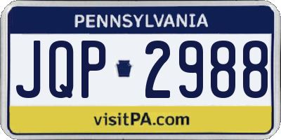 PA license plate JQP2988