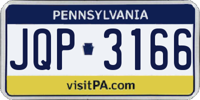 PA license plate JQP3166