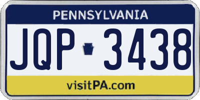 PA license plate JQP3438