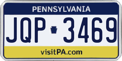 PA license plate JQP3469