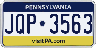 PA license plate JQP3563