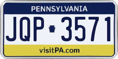 PA license plate JQP3571