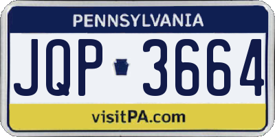 PA license plate JQP3664