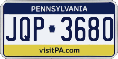 PA license plate JQP3680