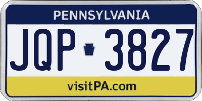 PA license plate JQP3827