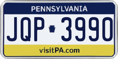 PA license plate JQP3990