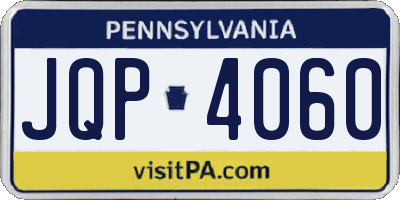 PA license plate JQP4060