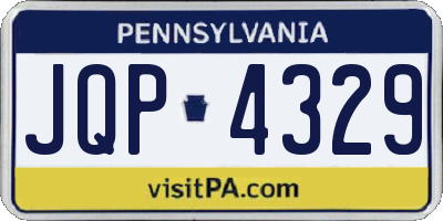 PA license plate JQP4329