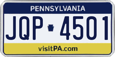 PA license plate JQP4501