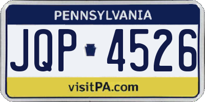 PA license plate JQP4526