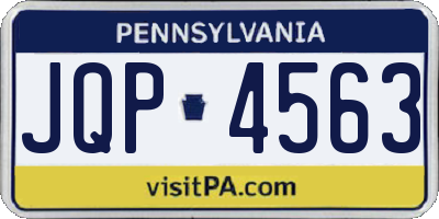 PA license plate JQP4563